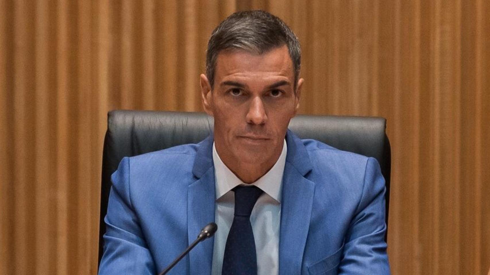 Pedro Sánchez, este lunes en el Congreso.