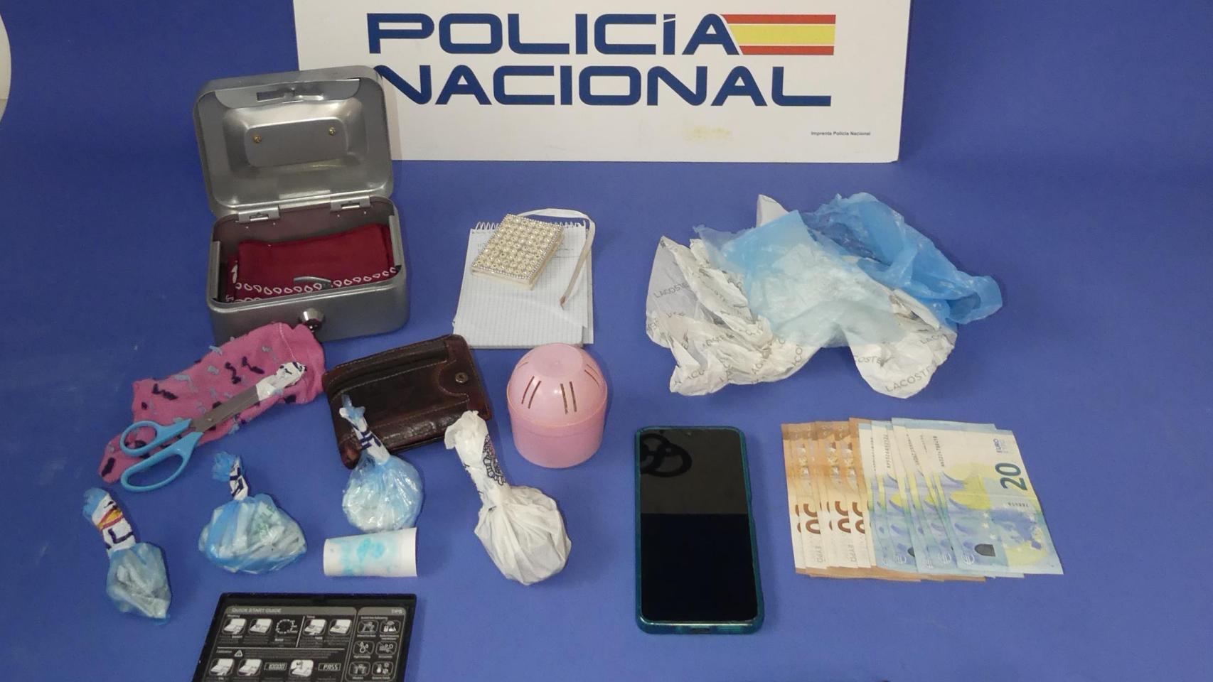Artículos incautados por la Policía Nacional