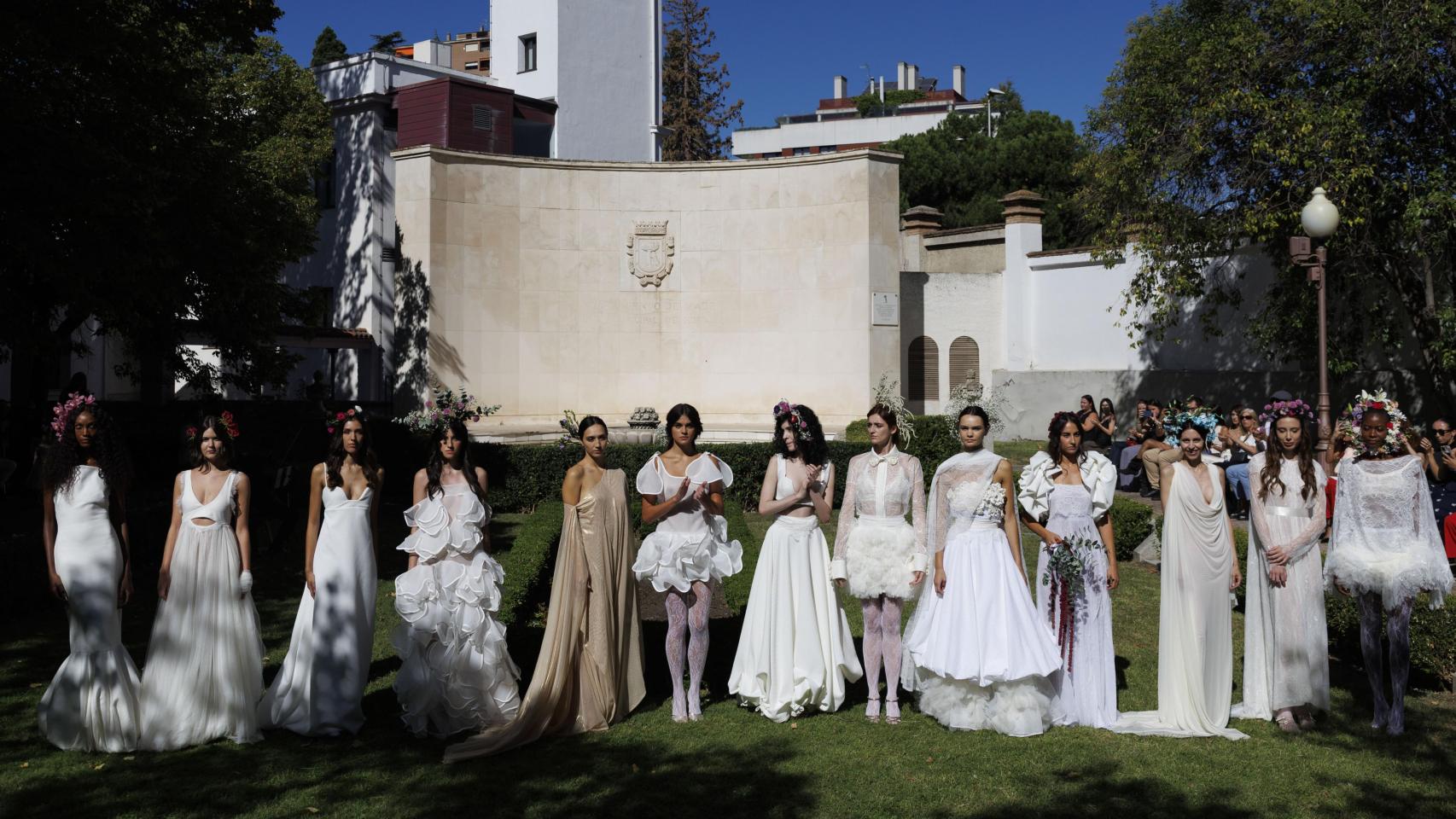 María Lafuente abre la semana de la moda madrileña con un desfile donde presenta su nueva colección de novias, en el Palacete de Villa Rosa, el 14 de septiembre de 2025.