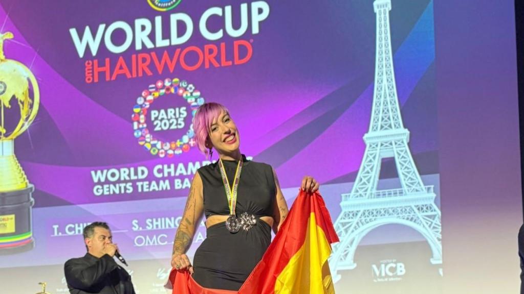 Inma Liñan en el mundial celebrado en París
