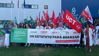 Protestas frente a los hospitales de Castilla-La Mancha por el "bloqueo del Ministerio en la negociación del Estatuto Marco"