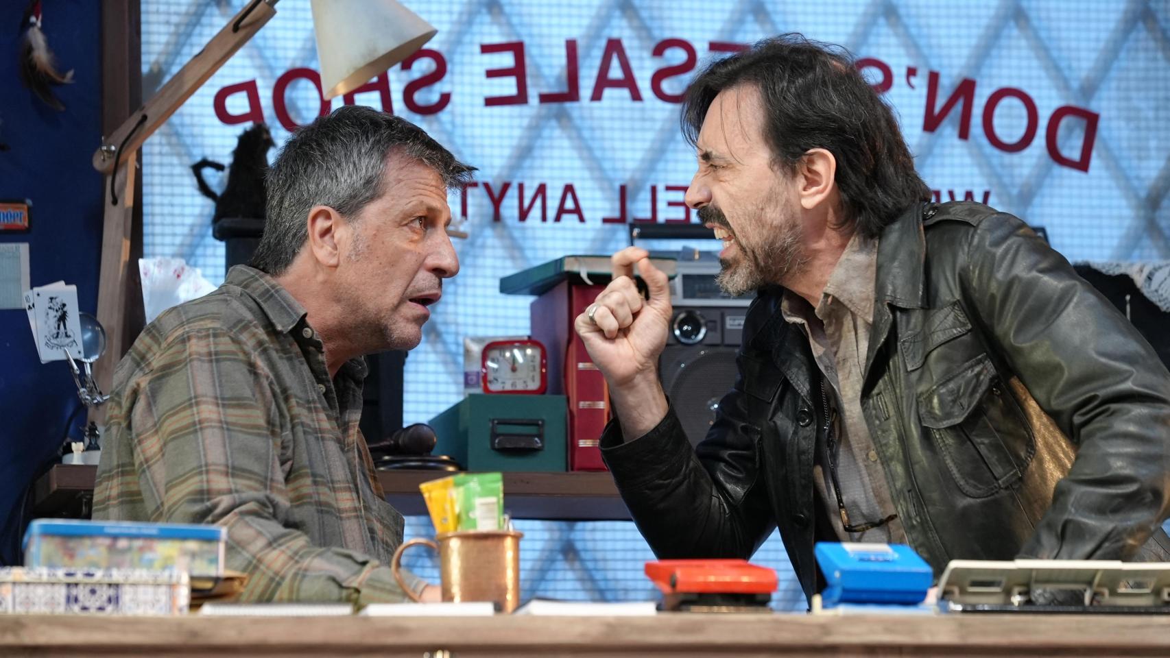 David Lorente e Israel Elejalde en una escena de 'American buffalo'. Foto: Jorge Ochagavía