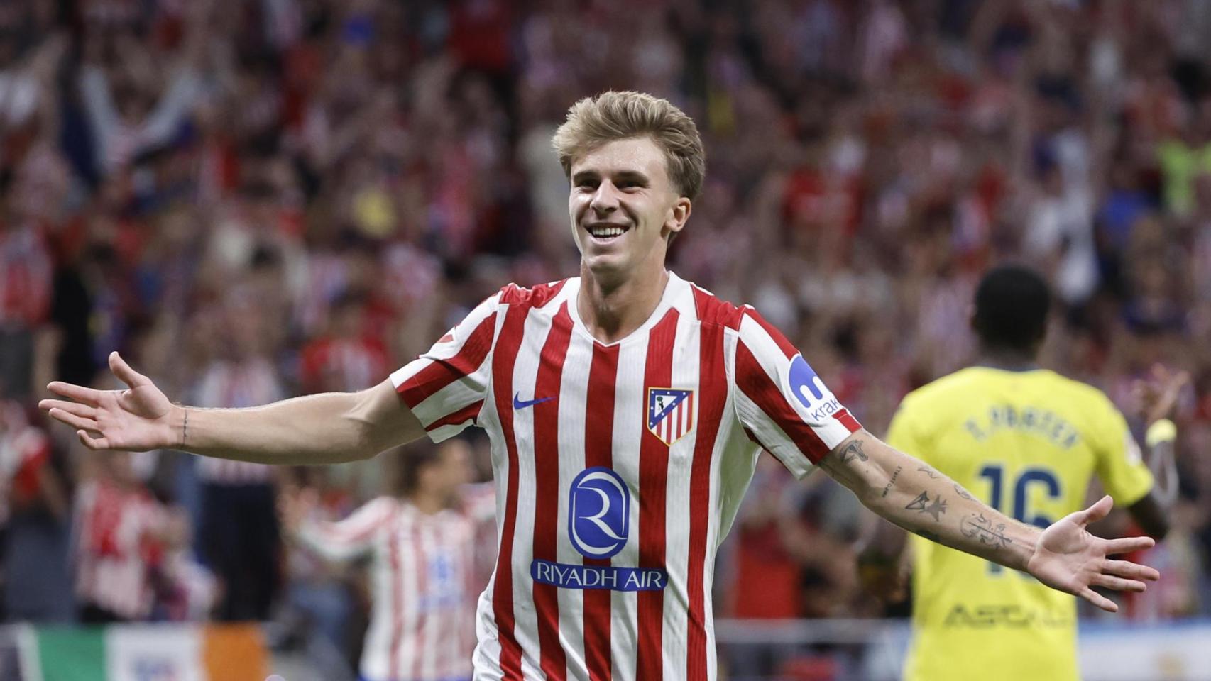 Pablo Barrios, durante el partido de La Liga contra el Villarreal.