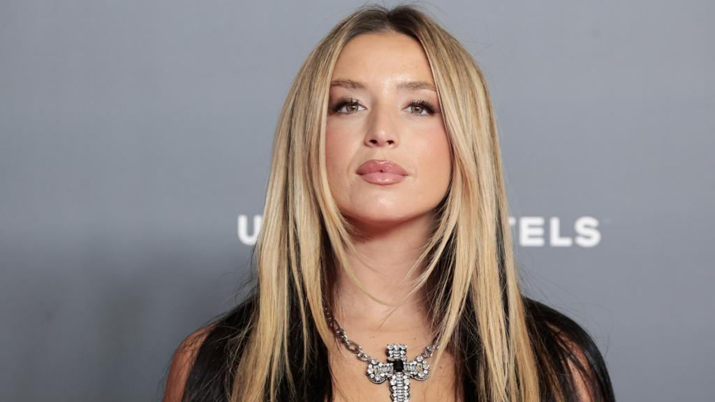 Lola Índigo en un photocall.