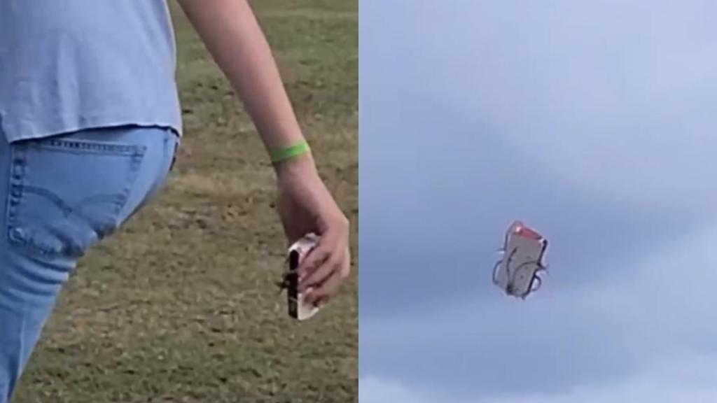 Imágenes de la prueba del dron plegable.