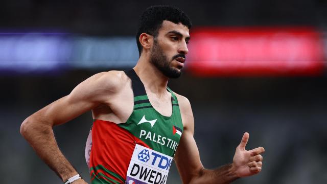 Mohammed Dwedar, en el Mundial de Atletismo de Tokio