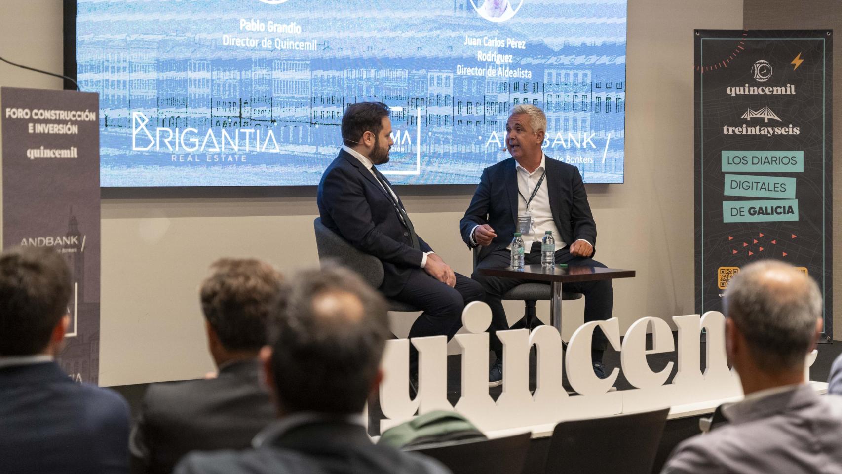 Pablo Grandío, director de Quincemil, junto a Juan Carlos Pérez, CEO de Aldealista