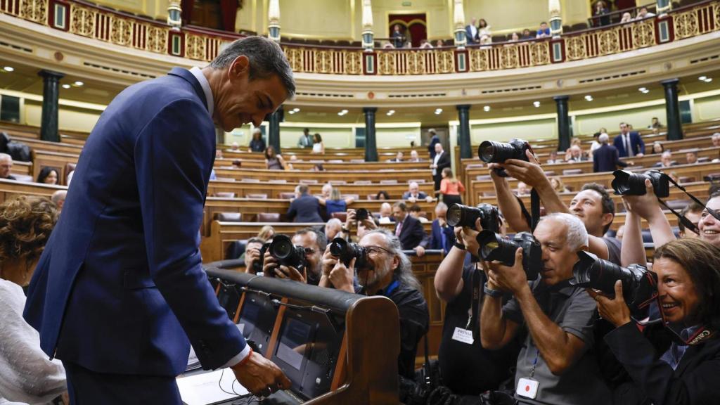 El presidente del Gobierno, Pedro Sánchez, el pasado 17 de septiembre en la Sesión de Control en el Congreso de los Diputados.