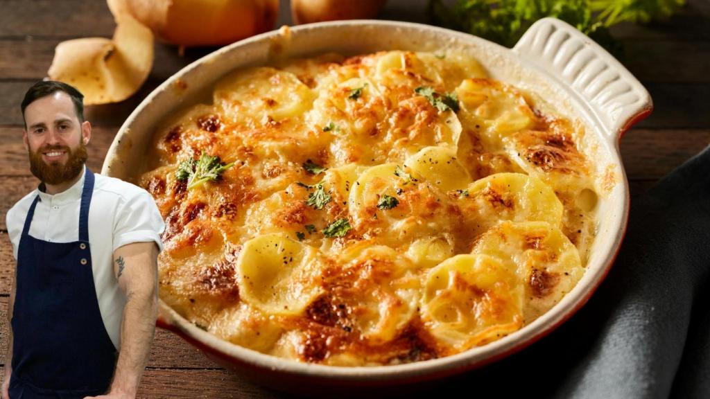 Alfredo Vozmediano, chef, en un montaje de El Español