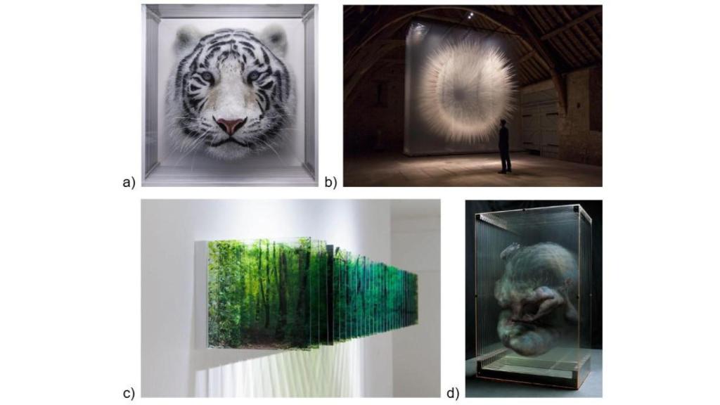 Obras tridimensionales de Yosman Botero, David Spriggs, Nobuhiro Nakanishi y Xiaowan Xia