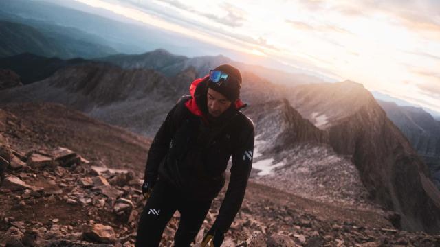 Kilian Jornet durante una etapa de su reto 'States of Elevation'.