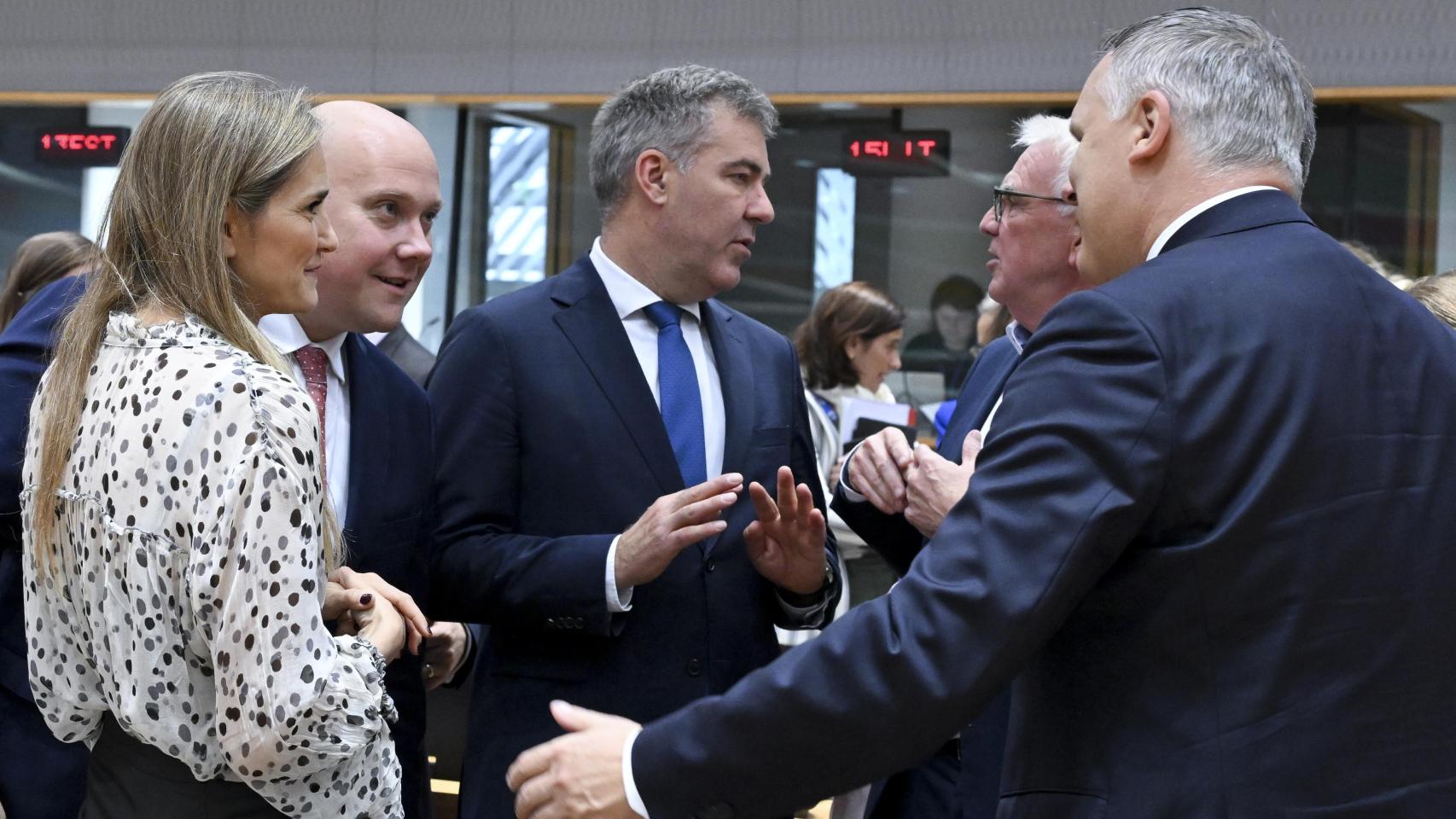 La vicepresidenta tercera, Sara Aagesen, durante la reunión de este jueves en Bruselas