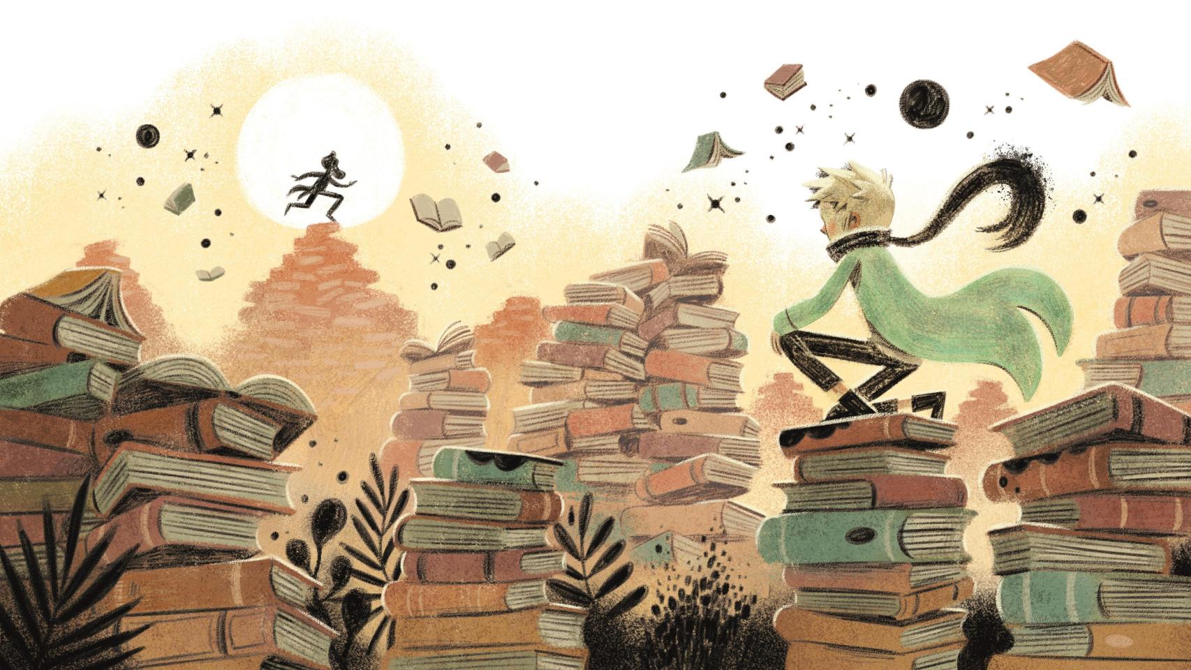 Una de las ilustraciones presente en 'El nuevo viaje de El Principito'. Foto: David Sierra