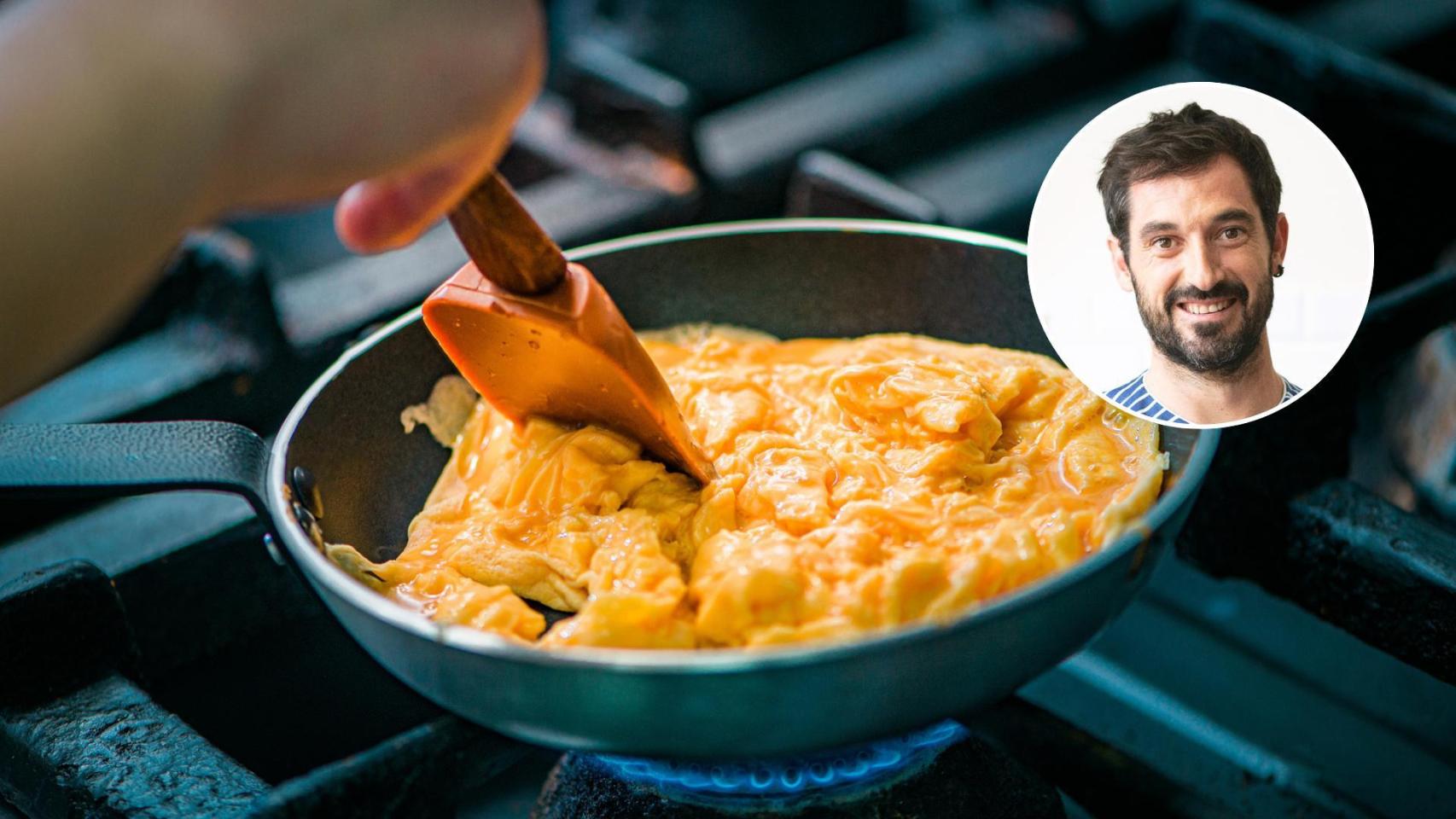 Huevos revueltos y Joseba Arguiñano.