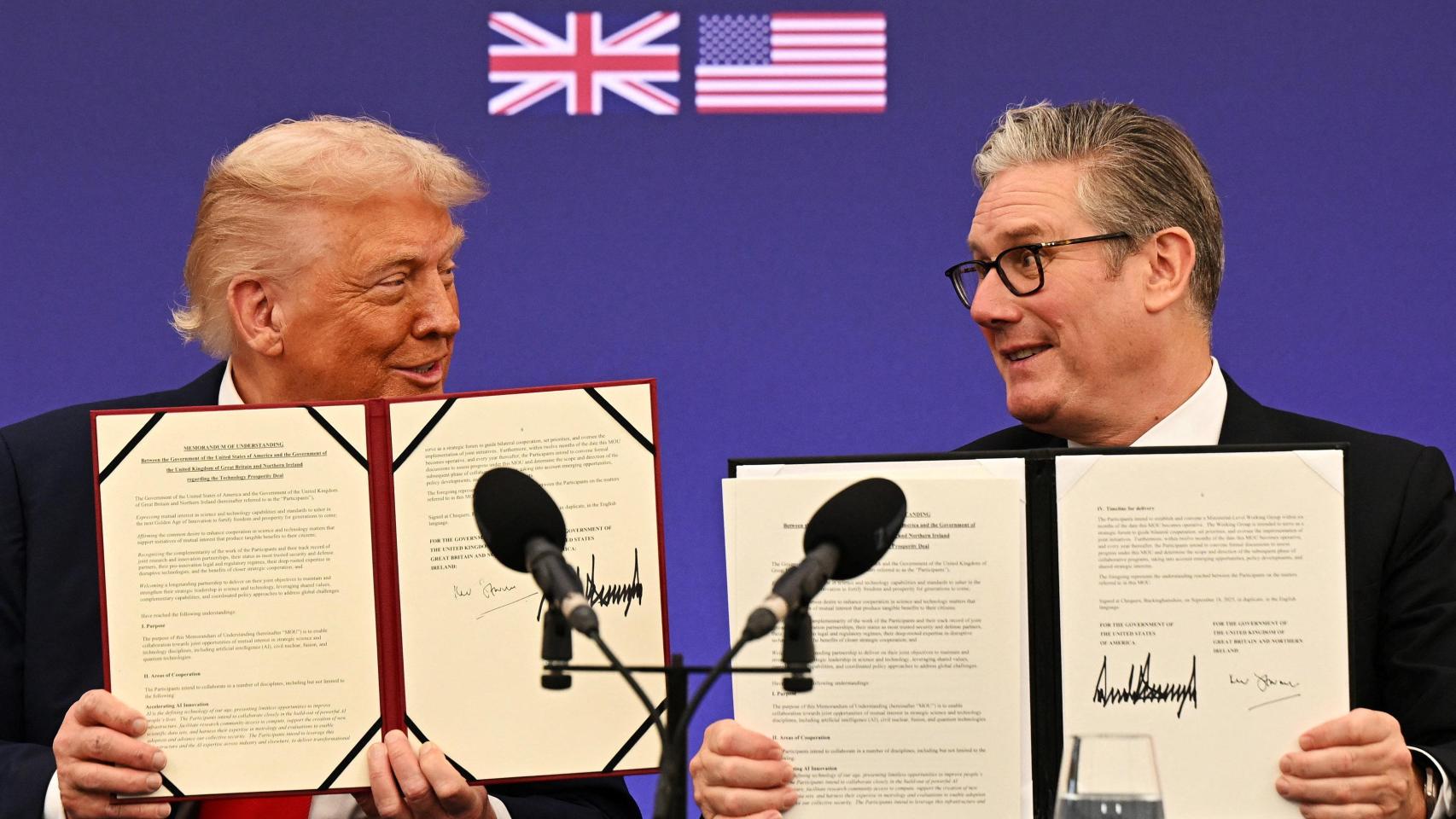 Keir Starmer y Donald Trump