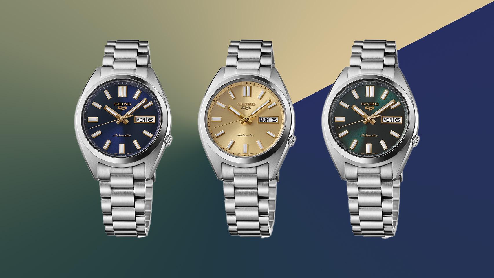 Fotomontaje con los relojes de Seiko.