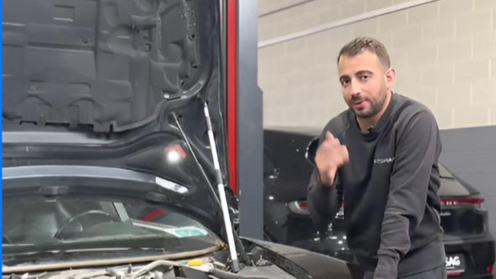 Imagen del mecánico desde las redes.