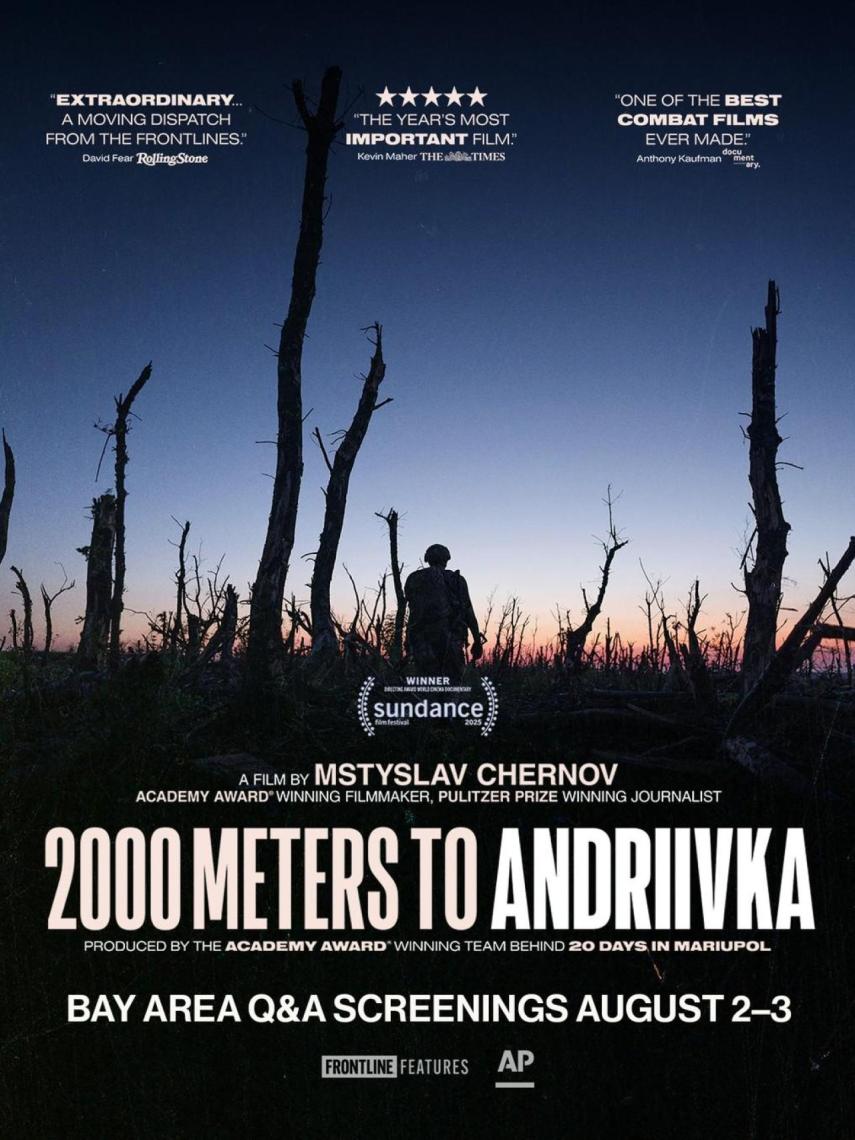 Cartel de 'A 2.000 metros de Andriivka'.