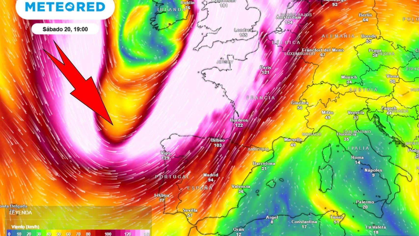 La vaguada que afectará a España en el tercer fin de semana de septiembre.