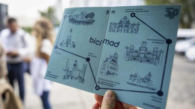 El pasaporte de Bicimad, el servicio de alquiler de bicicletas de Madrid.
