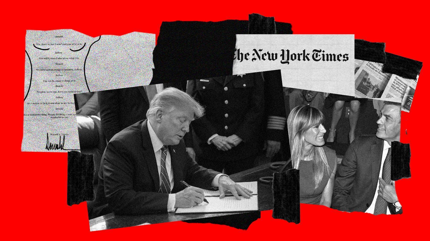 Donald Trump se enfrenta a 'The New York Times' mientras que el Gobierno de Sánchez persigue reformar la ley del honor.
