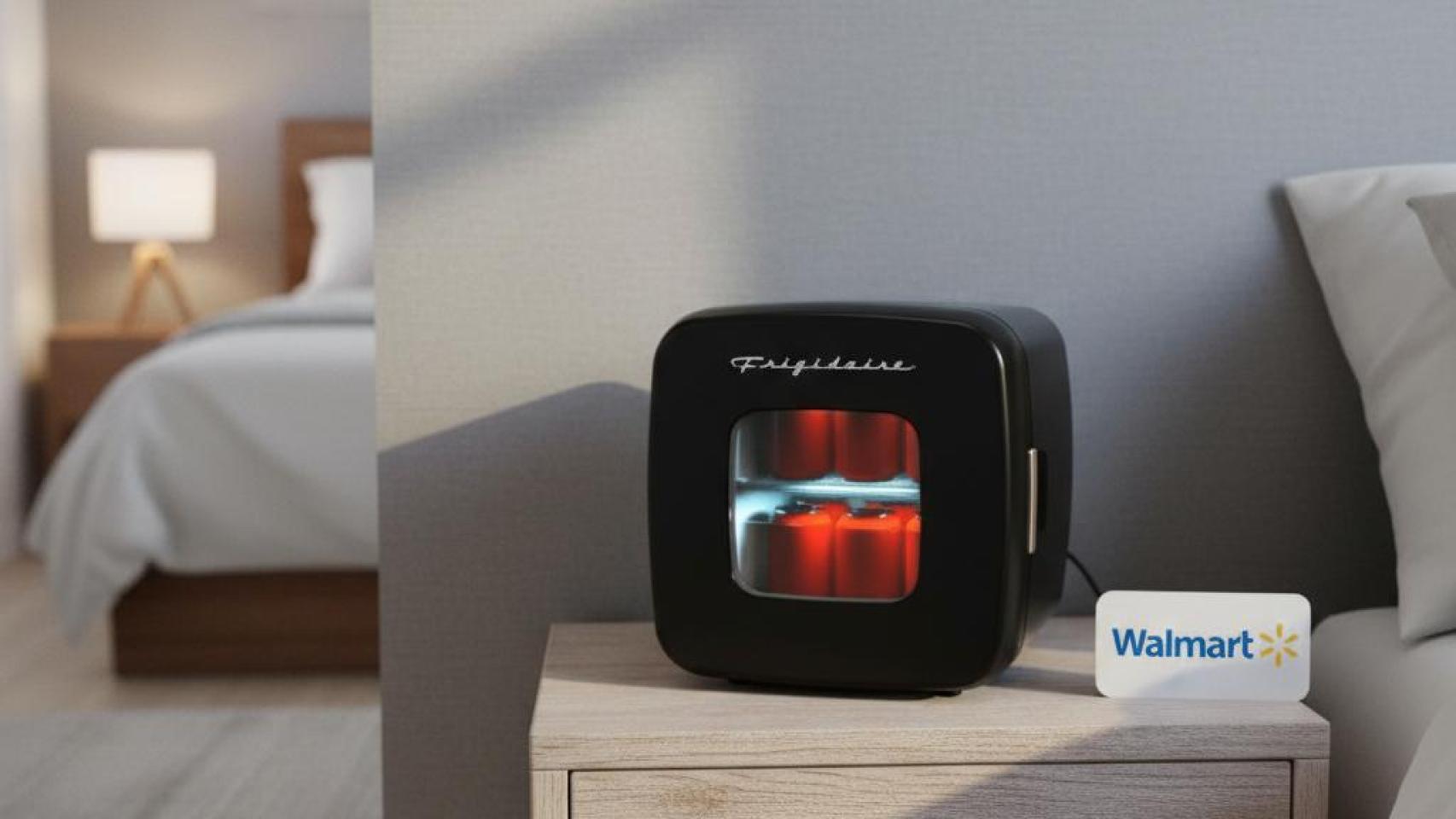 El mini refrigerador retro portátil que Walmart vende en Estados Unidos por 44 dólares