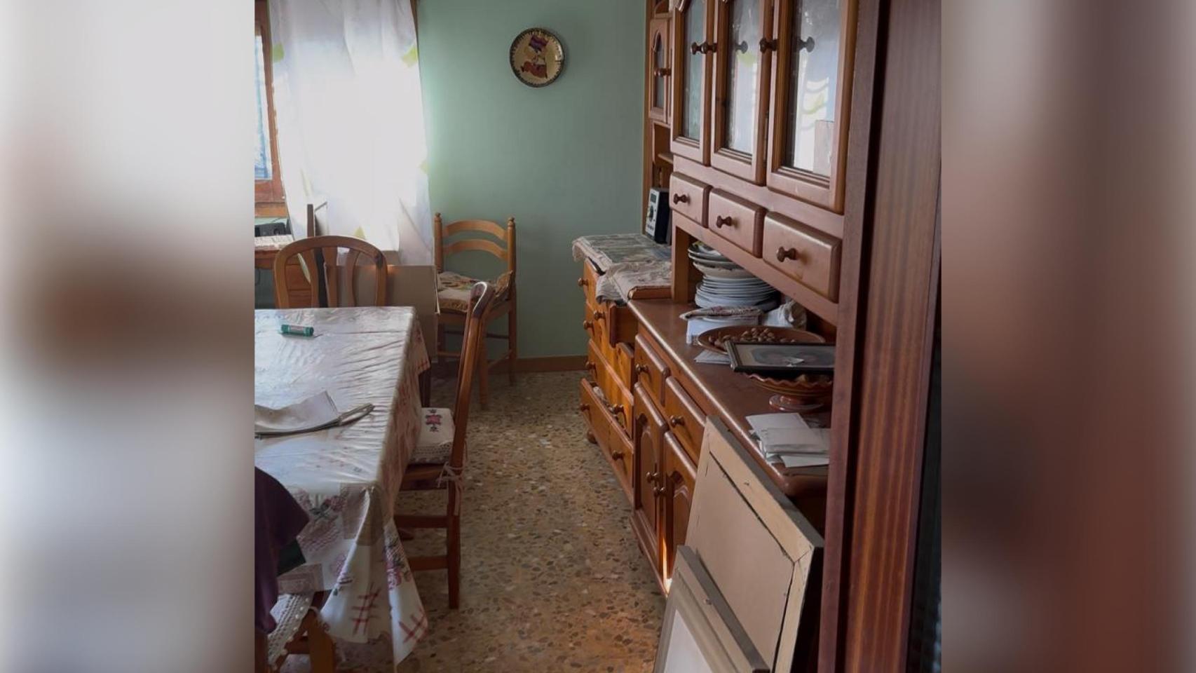 Interior de una vivienda okupada