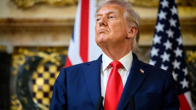 Donald Trump, presidente de Estados Unidos, duranta su visita a Reino Unido el 18 de septiembre de 2025.