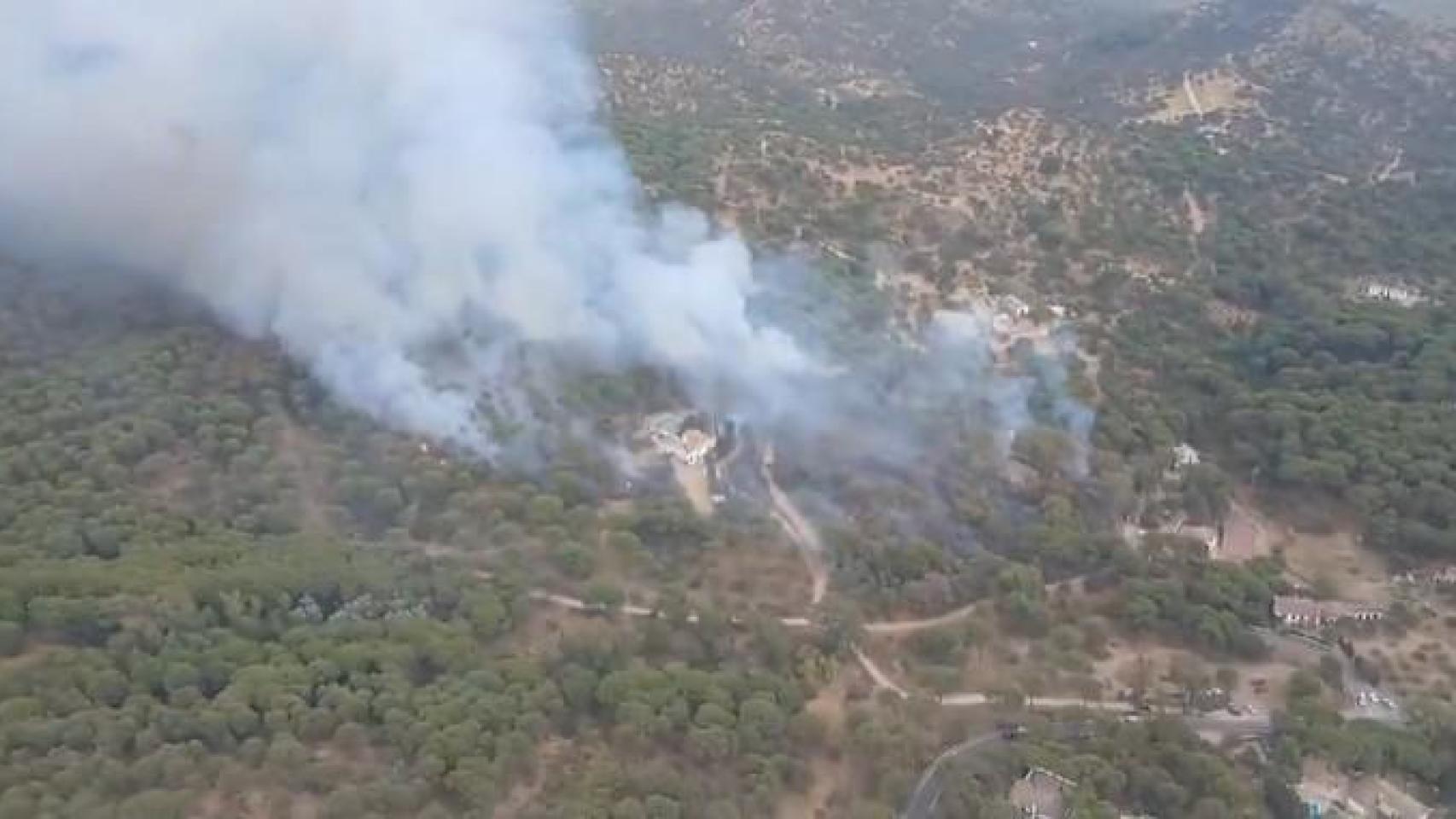 Incendio forestal en Andújar.