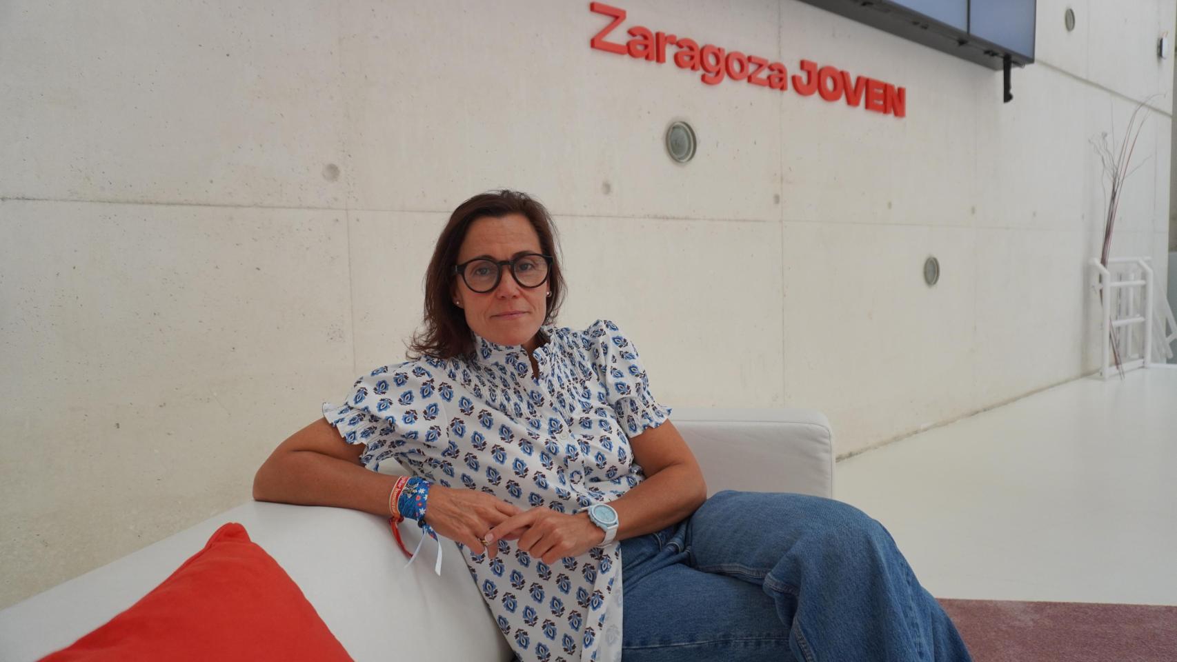 Ruth Bravo, concejal de Juventud en el Ayuntamiento de Zaragoza, en la Zona Joven de la Azucarera.