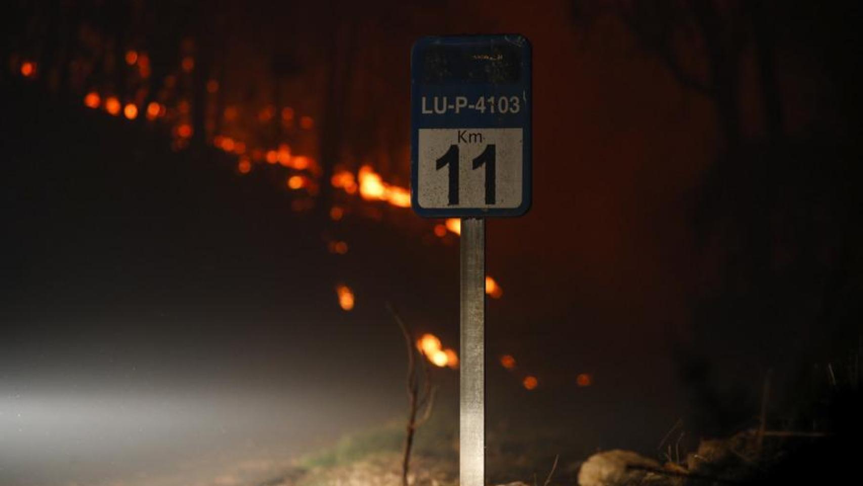 Incendio en Pantón (Lugo)