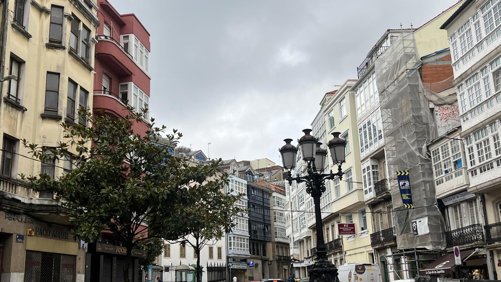 El cielo de A Coruña ha amanecido cubierto.