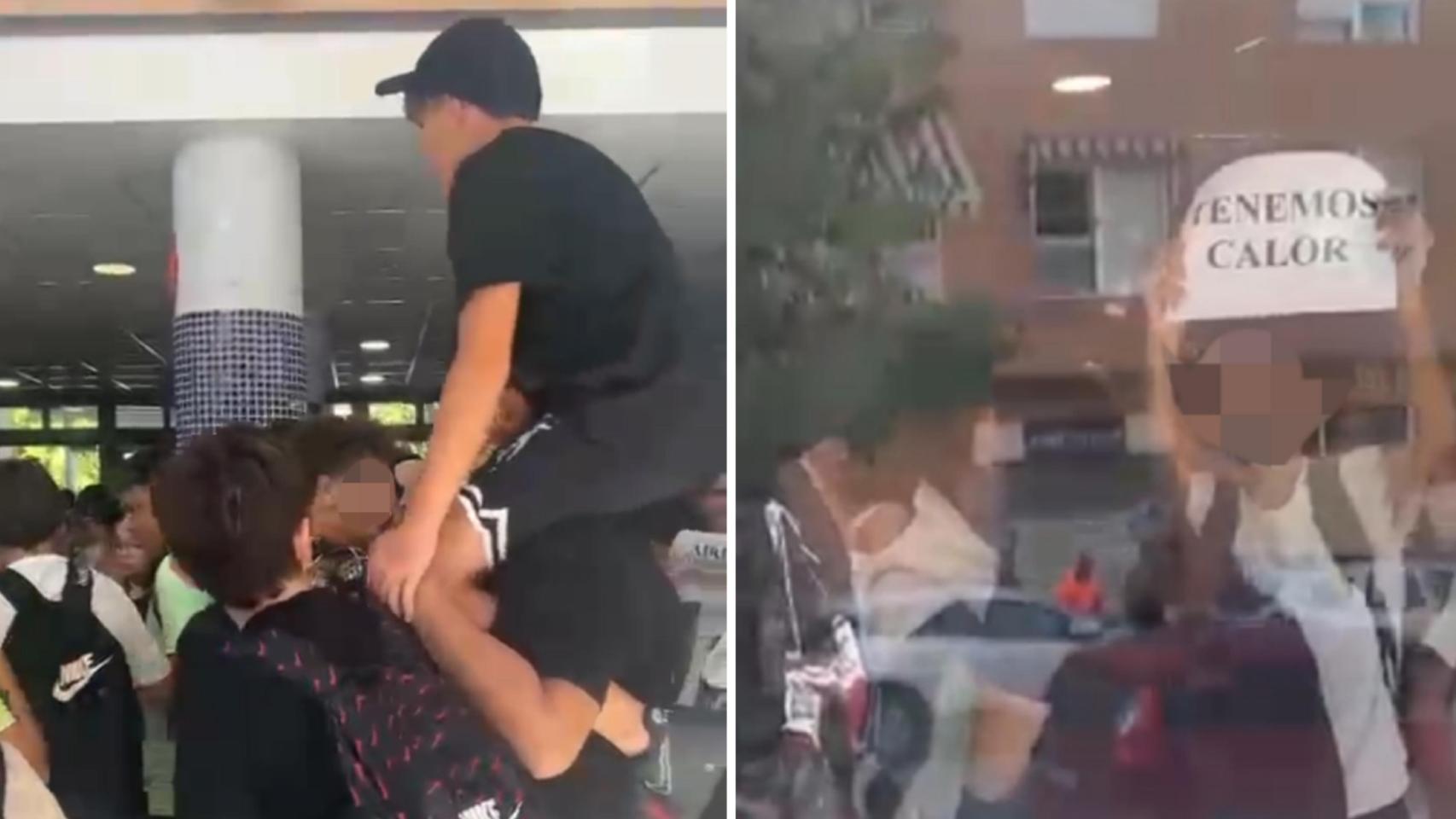 La protesta del pasado viernes en el IES Malladeta de La Vila.