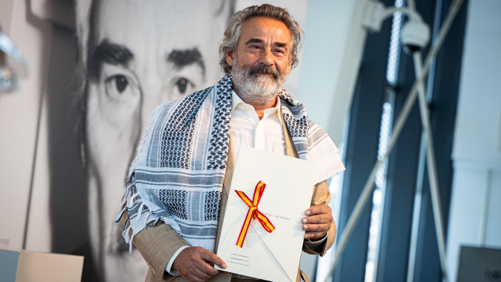 Eduard Fernández, durante la entrega del premio. Foto: Ministerio de Cultura