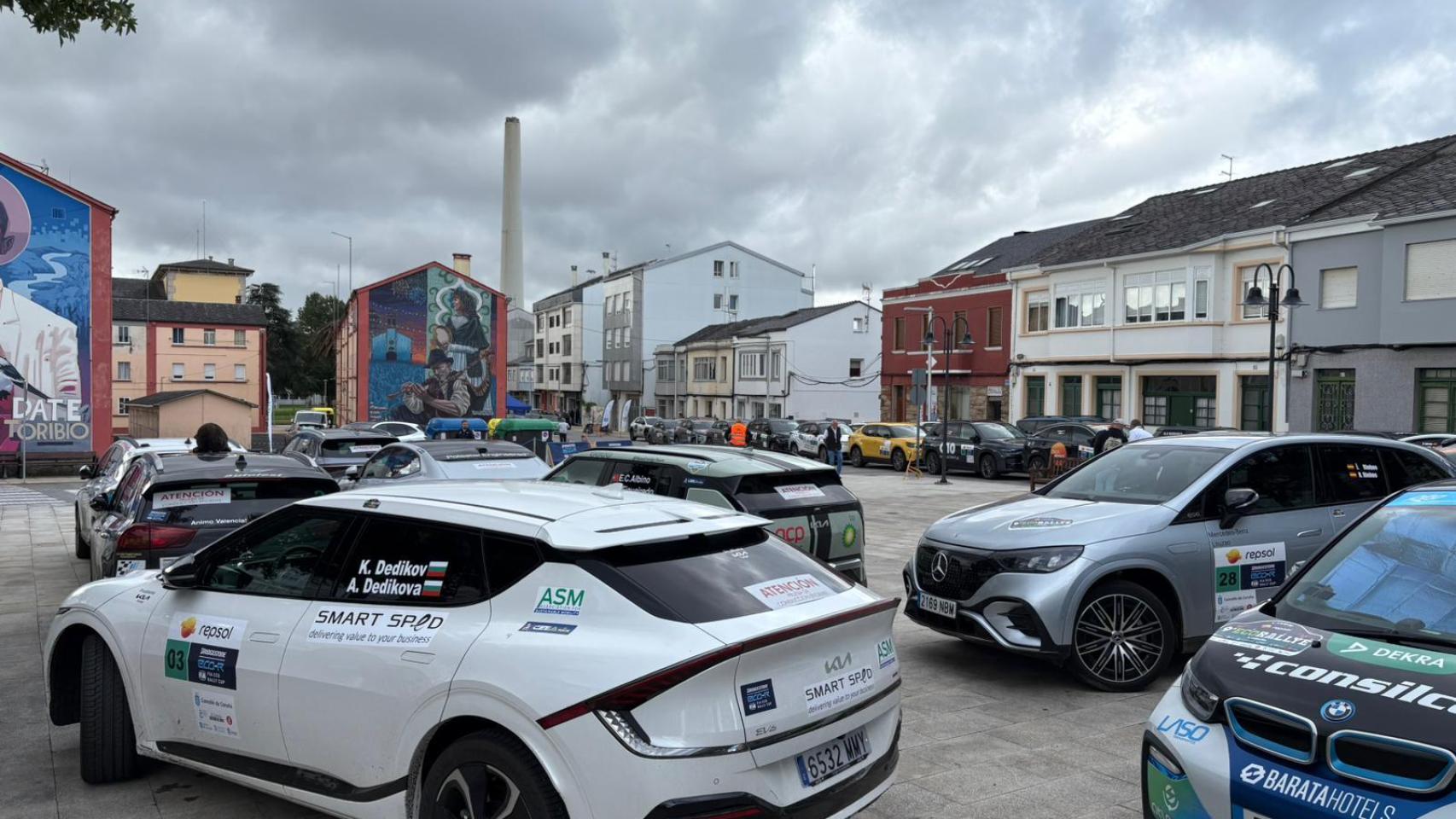 Imagen de los vehículos en As Pontes.