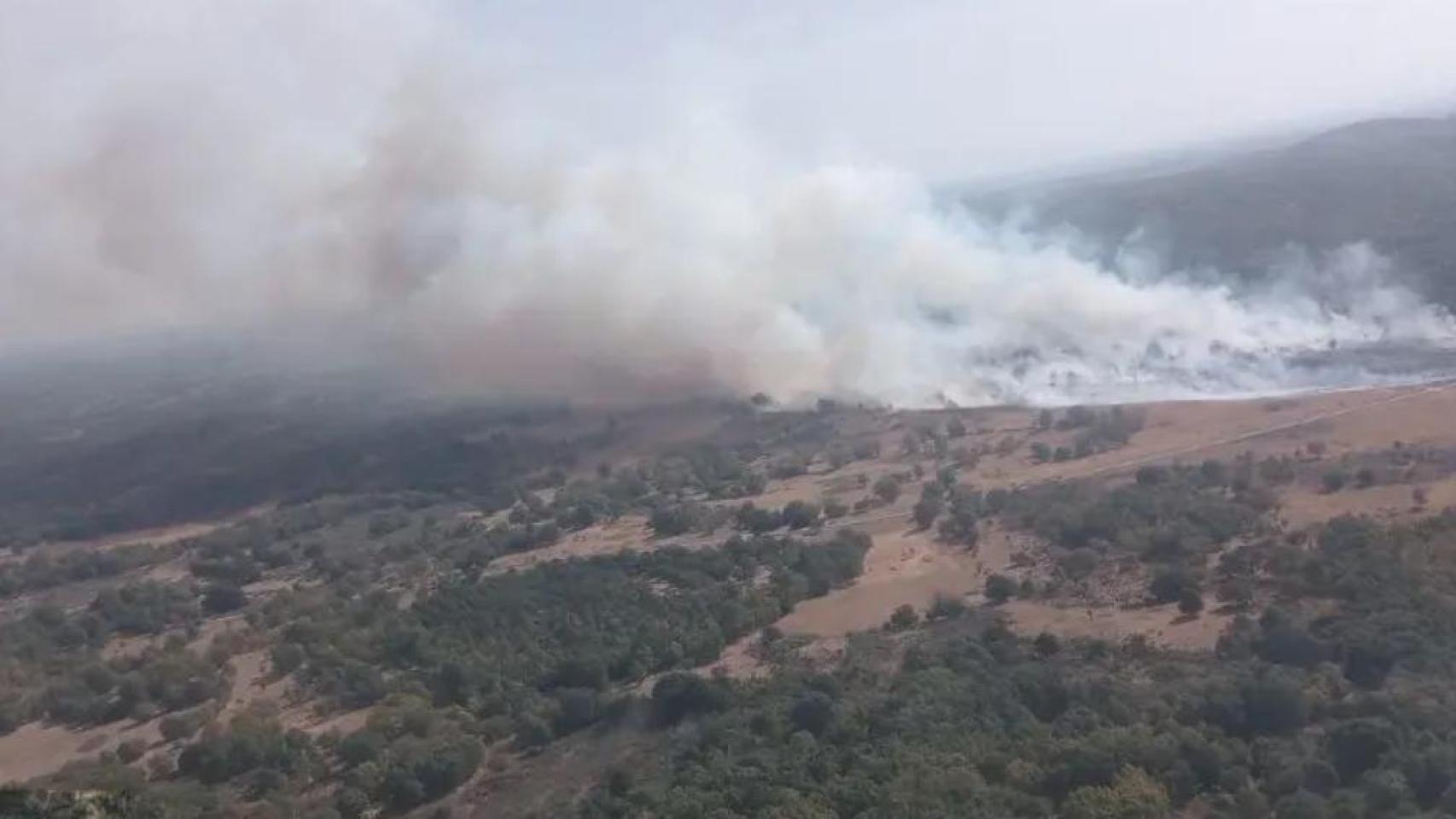 Incendio en Lanseros (Zamora).