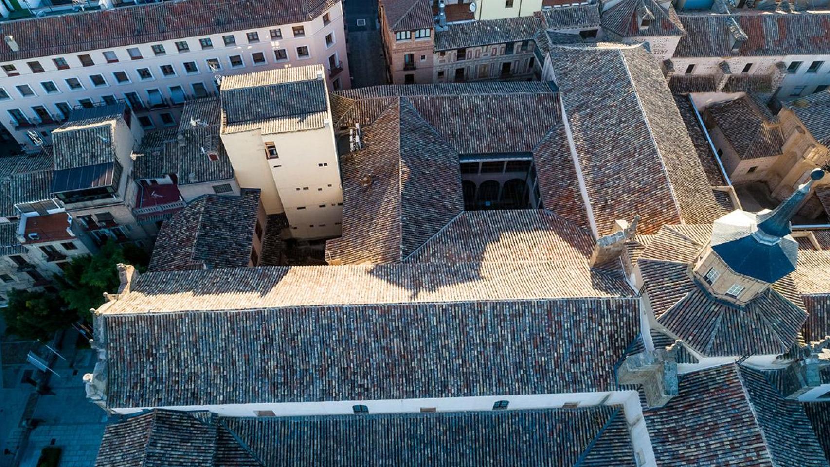 Vista aérea del Museo de Santa Cruz, en Toledo.
