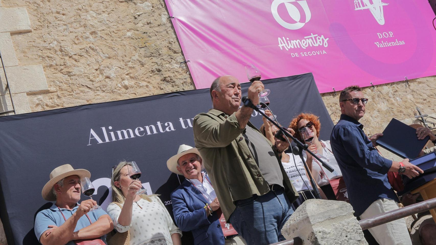 Miguel Ángel de Vicente en la Fiesta de la Vendimia de Valtiendas