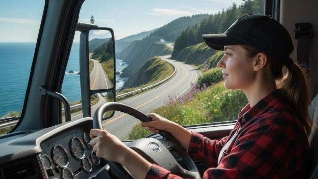 Imagen de una camionera generada con IA.