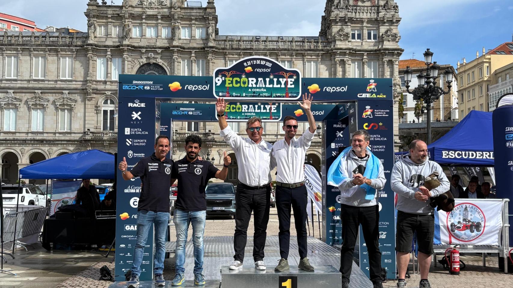Imagen del podium del Eco Rallye de 2025.