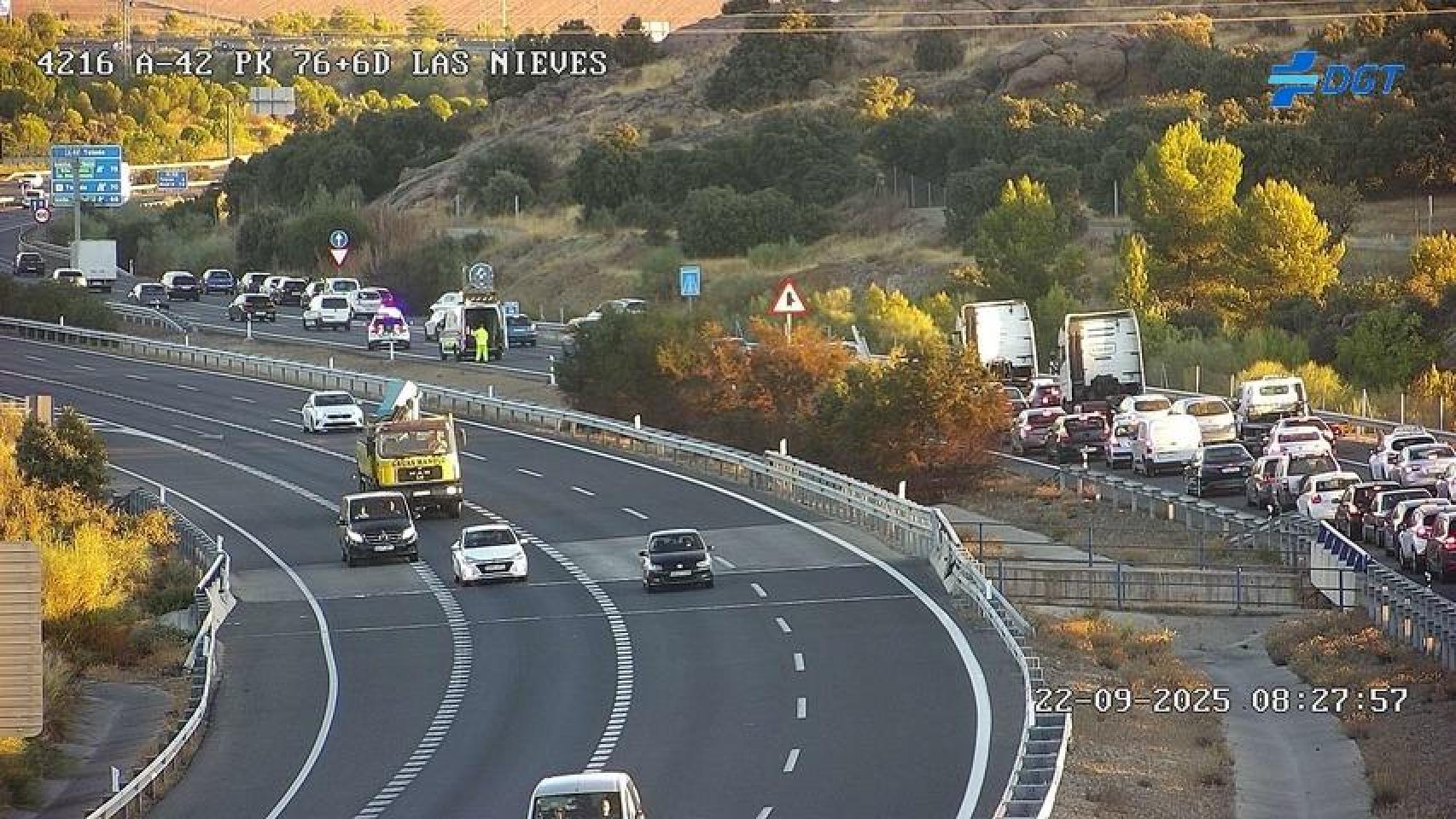 Imagen del lugar en el que se ha producido el accidente. Foto: DGT