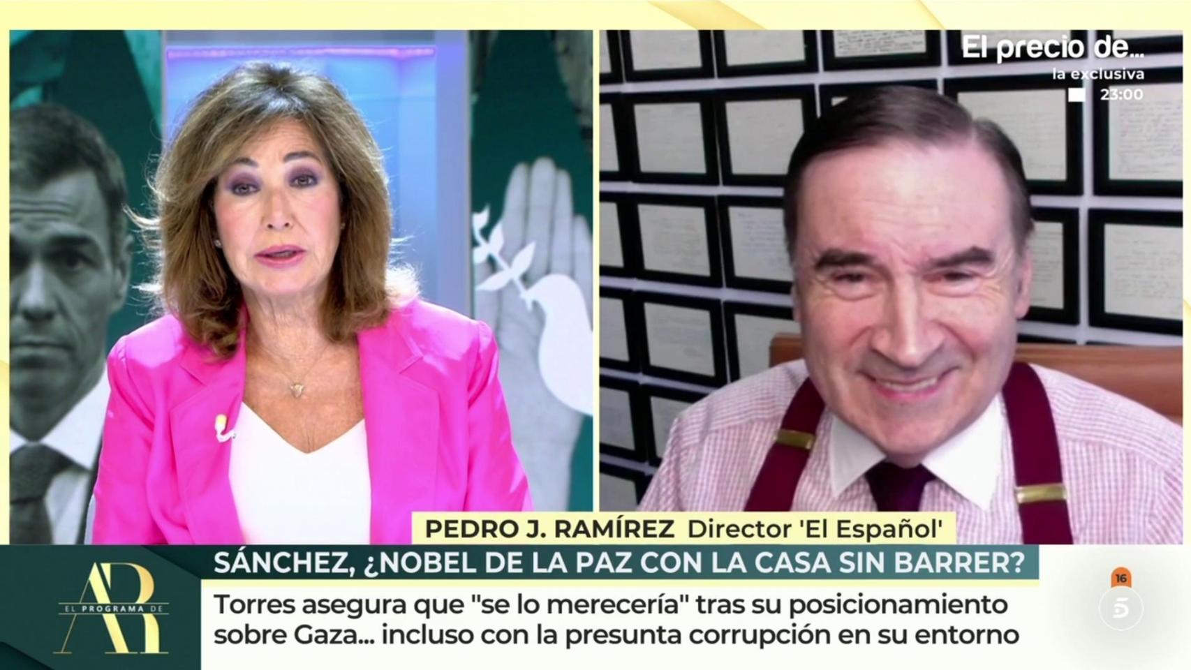 Pedro J. Ramírez durante su intervención en 'El programa de AR' este lunes.