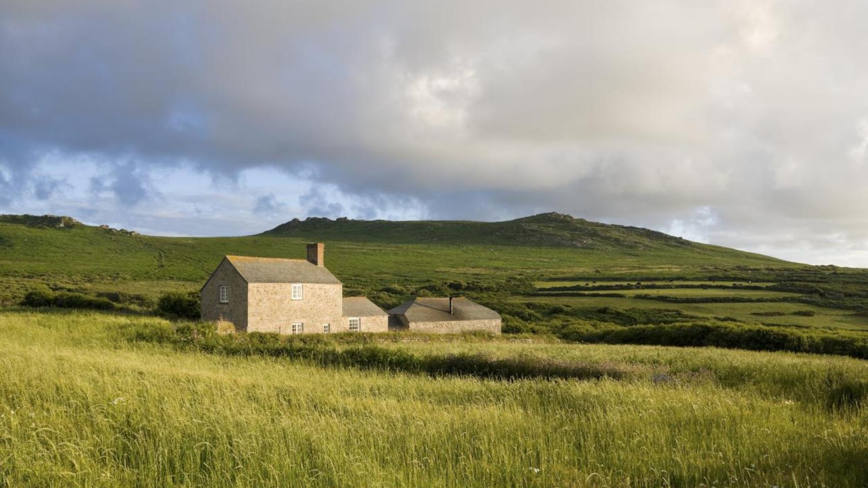 Una casa en una finca.