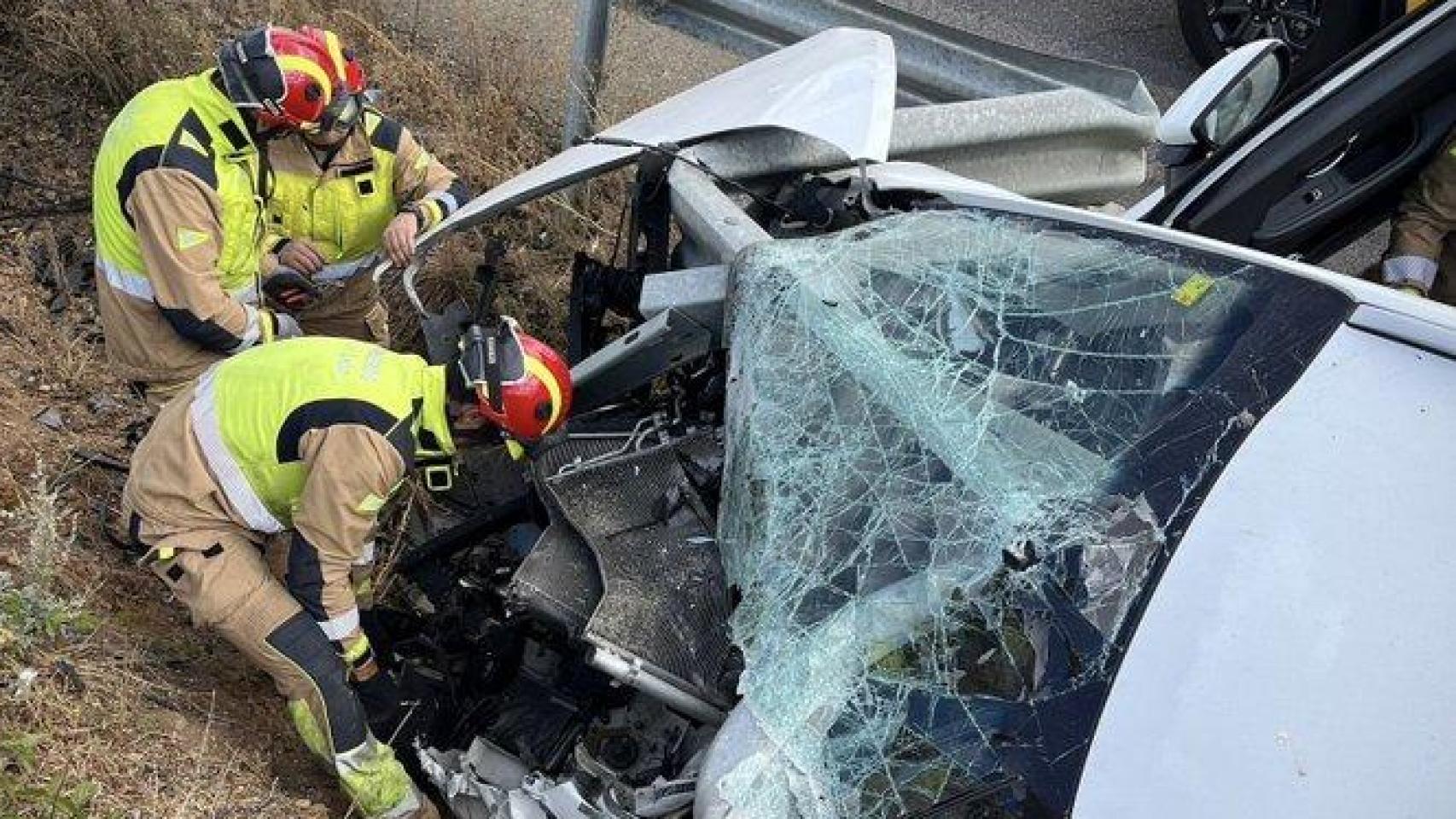 Accidente de tráfico en Vegas del Condado, en León.
