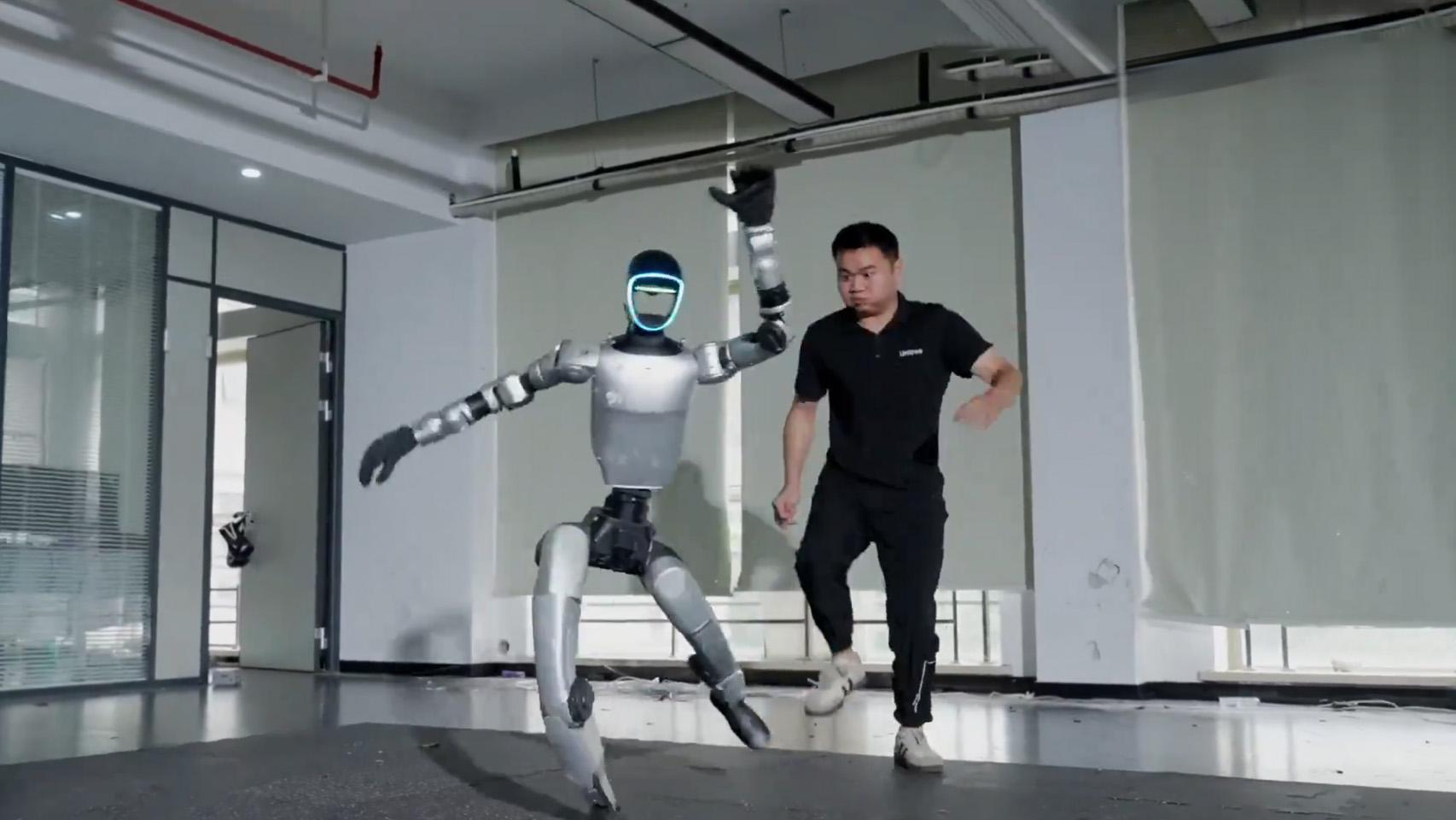 Captura del vídeo del Unitree G1.