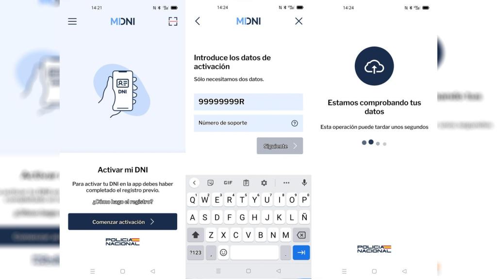 Los pasos para activar la app MiDNI