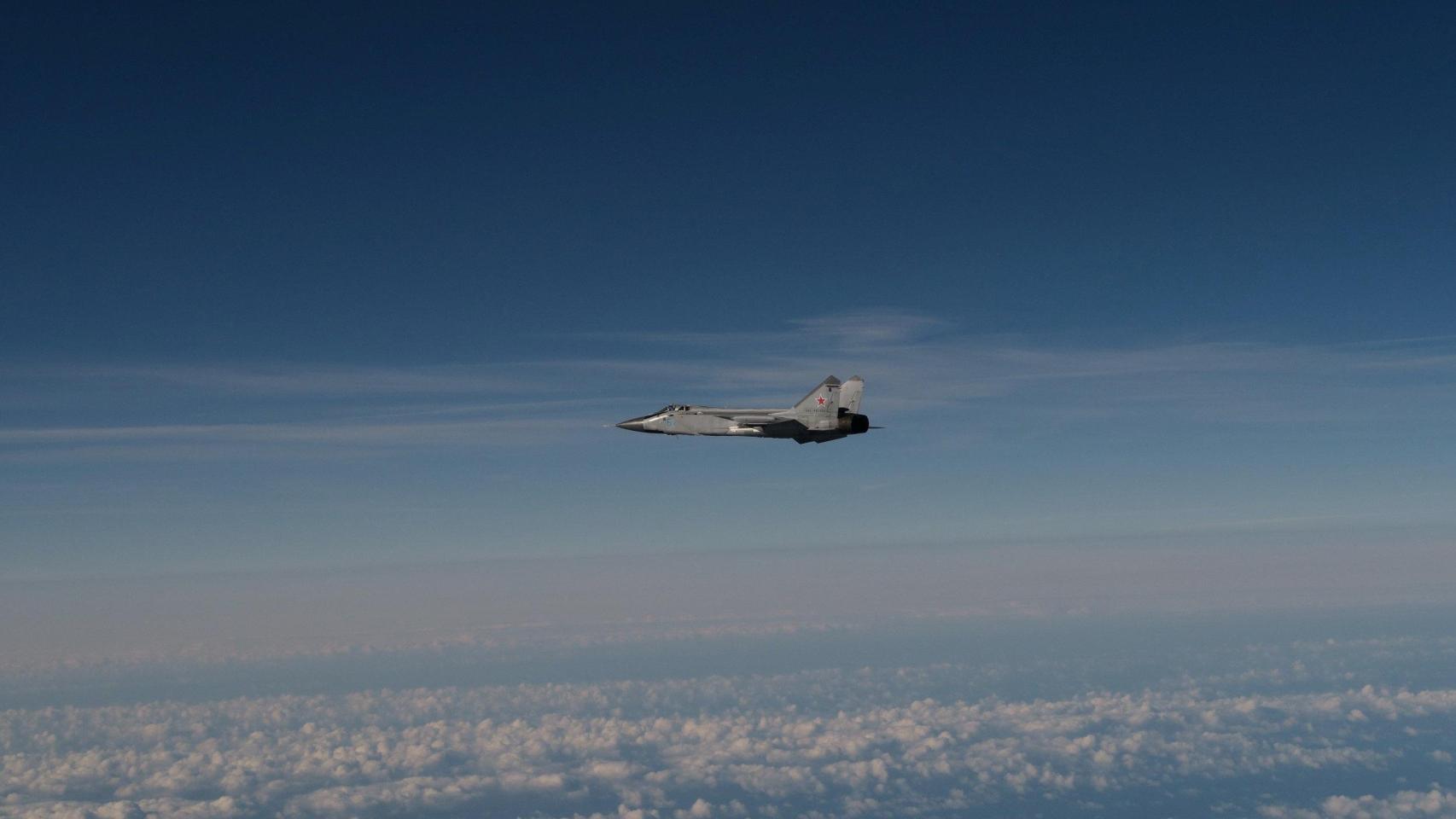 Uno de los cazas rusos mig-31 que participaron en la incursión en el espacio aéreo de Estonia