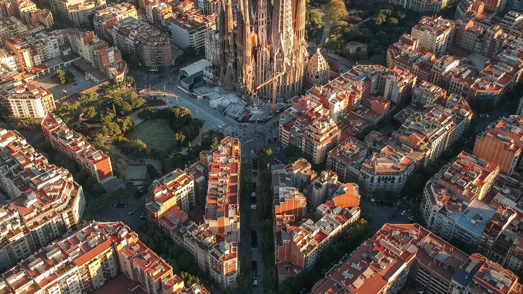 Barcelona desde el aire.