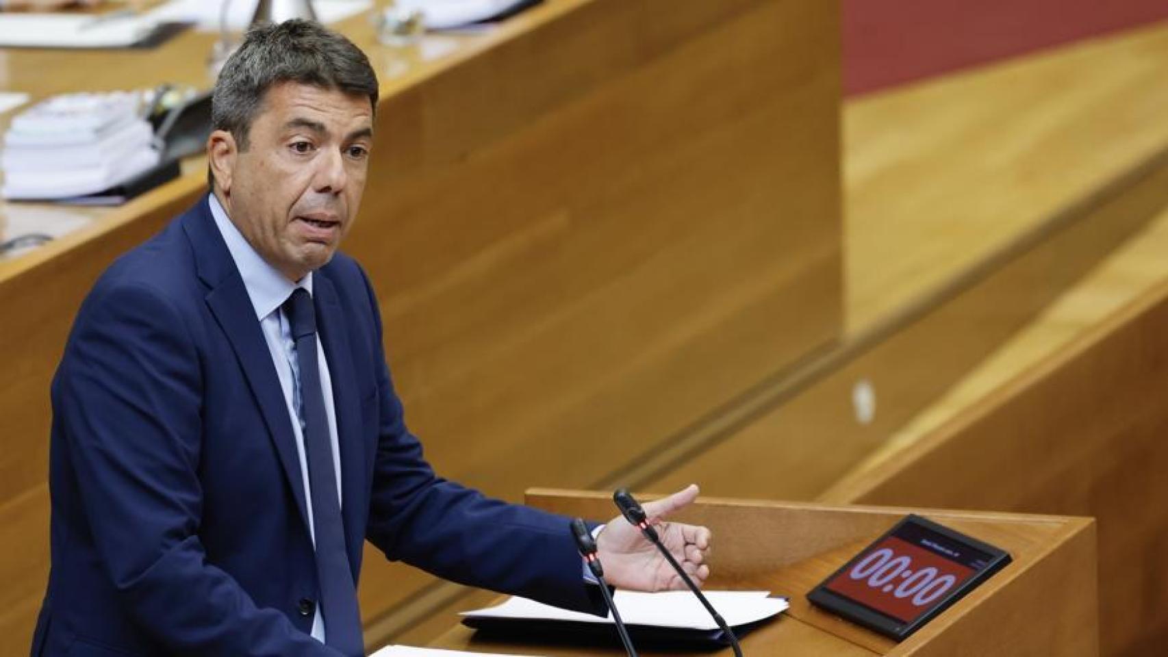 Carlos Mazón en el Debate de Política General este martes. Rober Solsona / EP