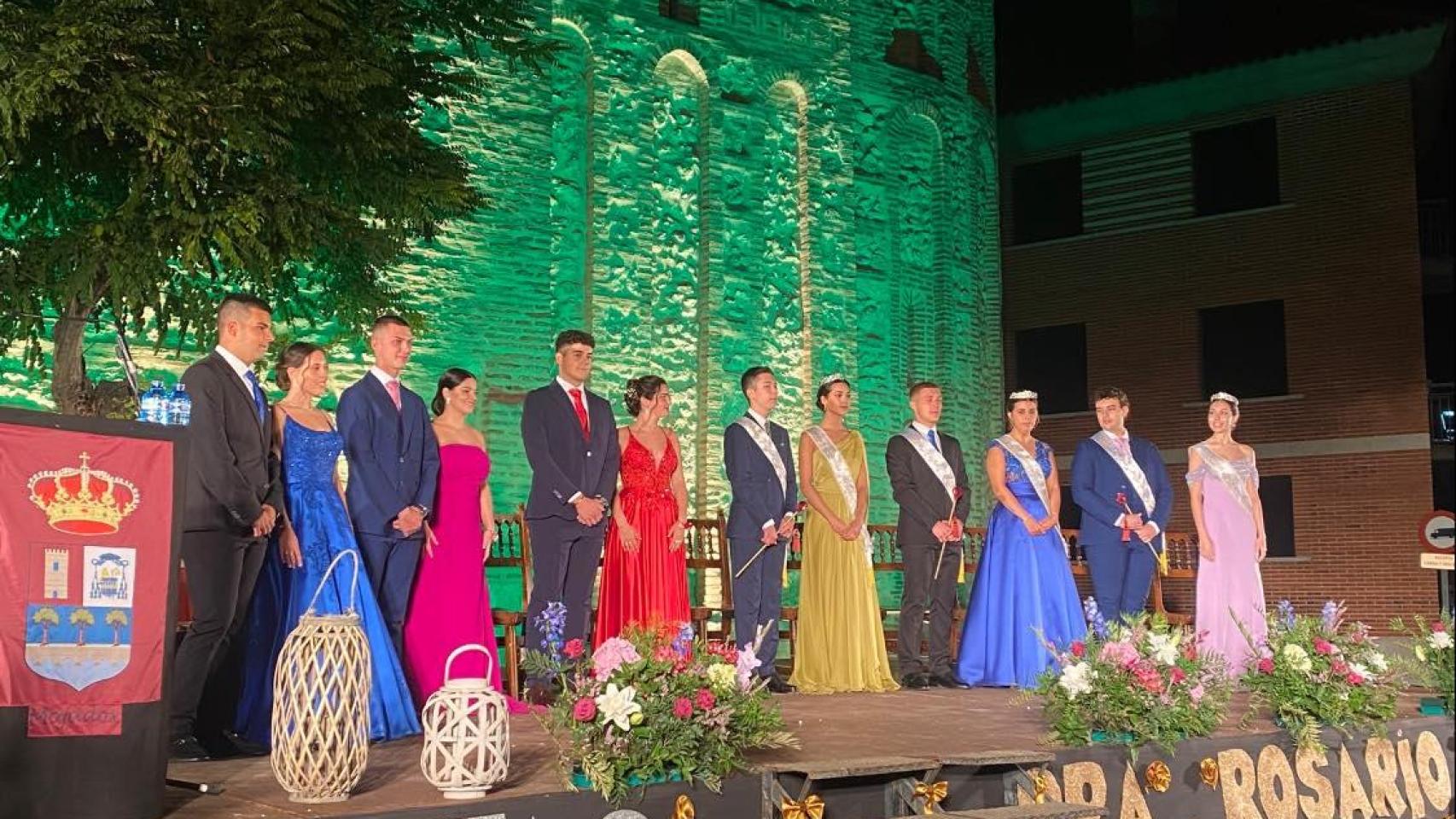 Imagen de la proclamación de reyes y reinas durante las fiestas de 2024 en Mojados